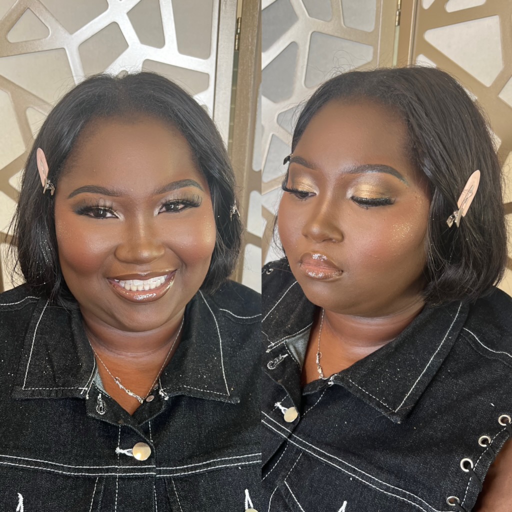 Full glam makeup look